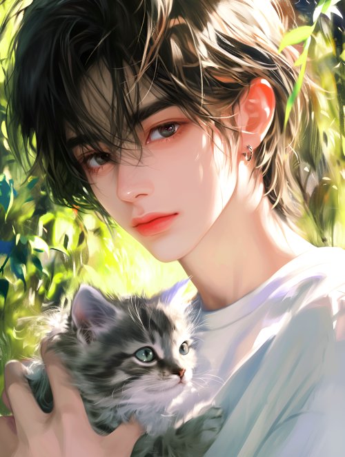 Anime Boy With Kitten - Related OpersCraft wallpaper