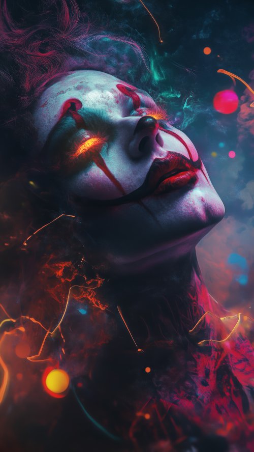 Neon Glowing Pennywise Clown - dope Wallpaper