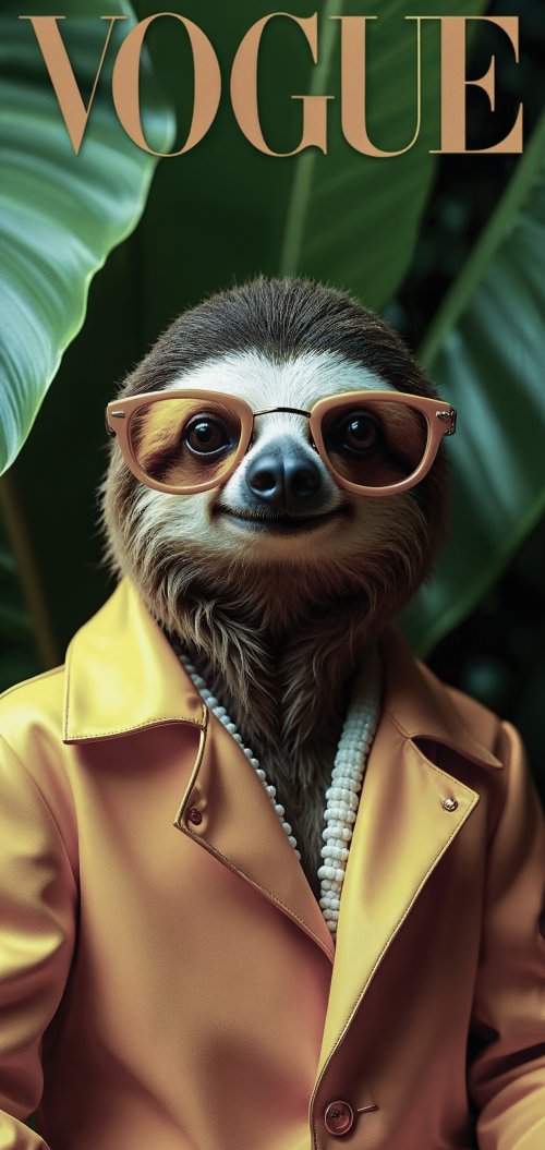 Fashionable Sloth Vogue Cover - animal Wallpaper