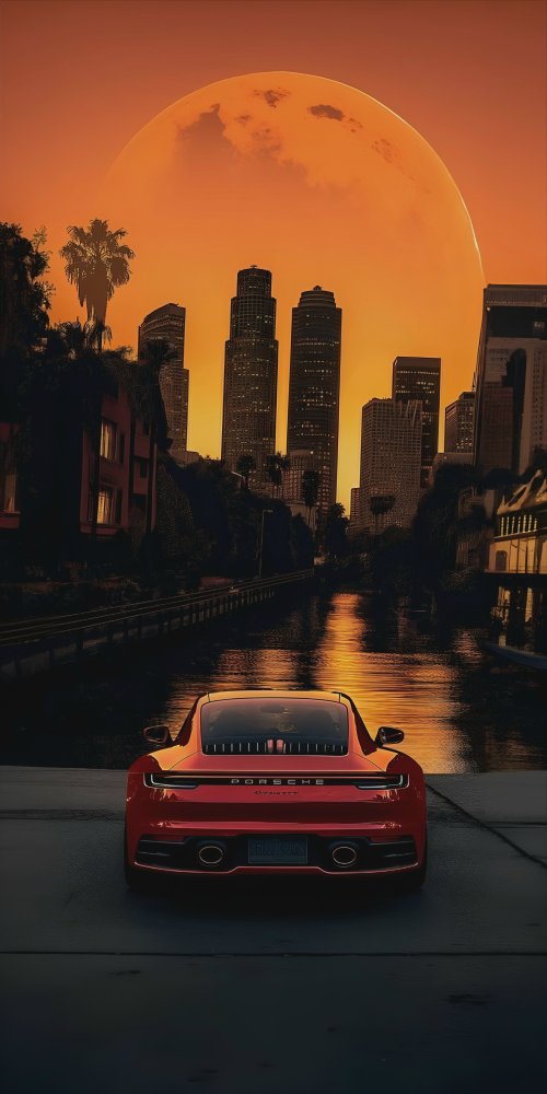 Porsche Sunset City Drive - Related Desktop & Laptop wallpaper