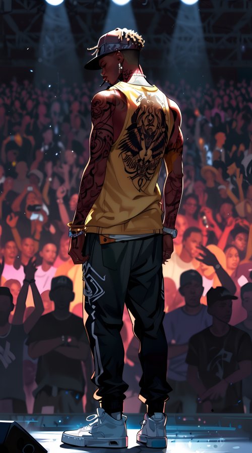 Rapper Performing On Stage