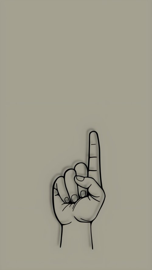 Minimalist Pointing Finger Illustration - Related OpersCraft wallpaper
