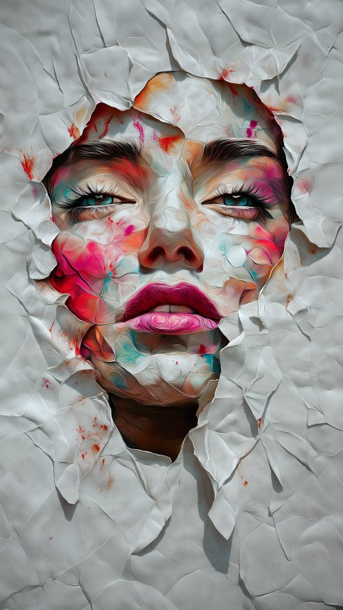 Abstract Paper Face Art - Related StockWalls wallpaper