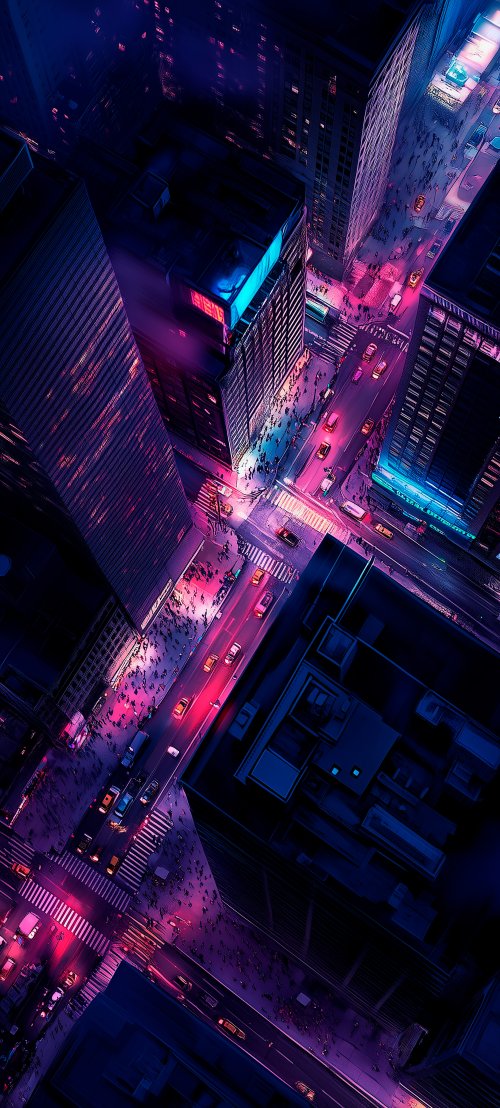 Vibrant Neon City Streets - Related OpersCraft wallpaper