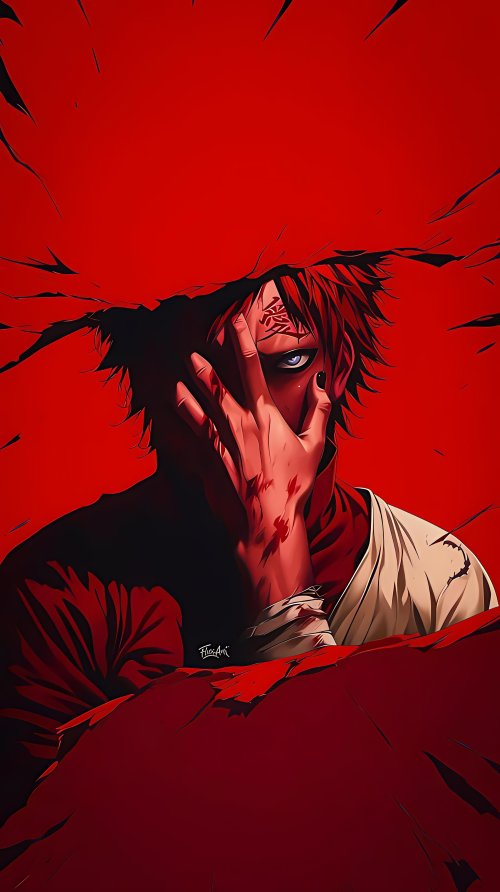 Gaara Red Aesthetic Wallpaper - naruto Wallpaper