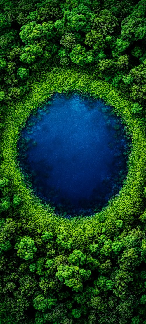 Blue Forest Pond View