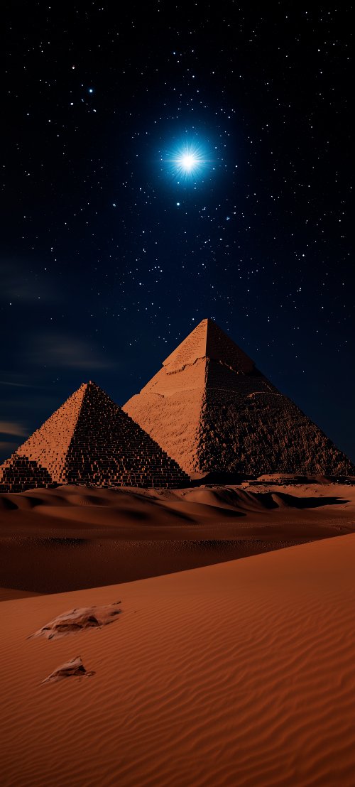 Pyramids Under Starry Sky - Related OpersCraft wallpaper