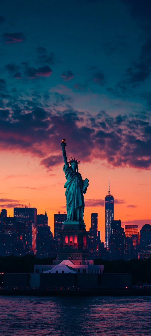 Statue of Liberty Sunset - Related OpersCraft wallpaper