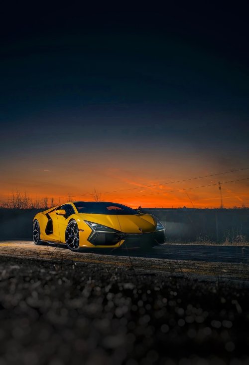 Yellow Lamborghini Sunset Drive - Related OpersCraft wallpaper