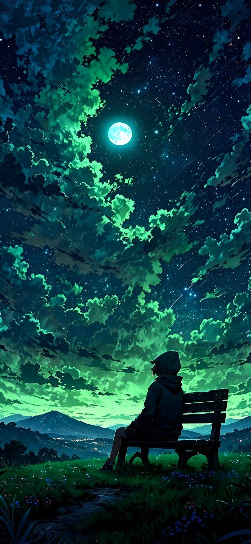 Lonely Night Under Moonlight - Related OpersCraft wallpaper