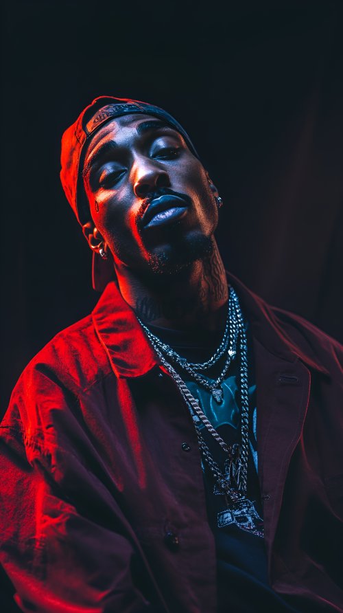 Neon Rapper Portrait - rapper Wallpaper