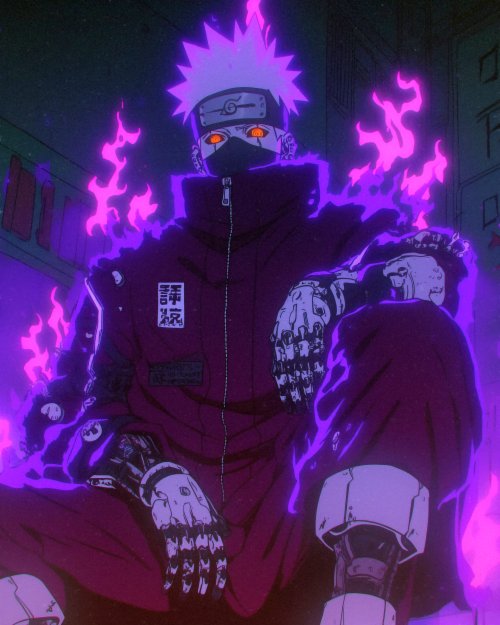Cyberpunk Kakashi Neon Aura - Related StockWalls wallpaper