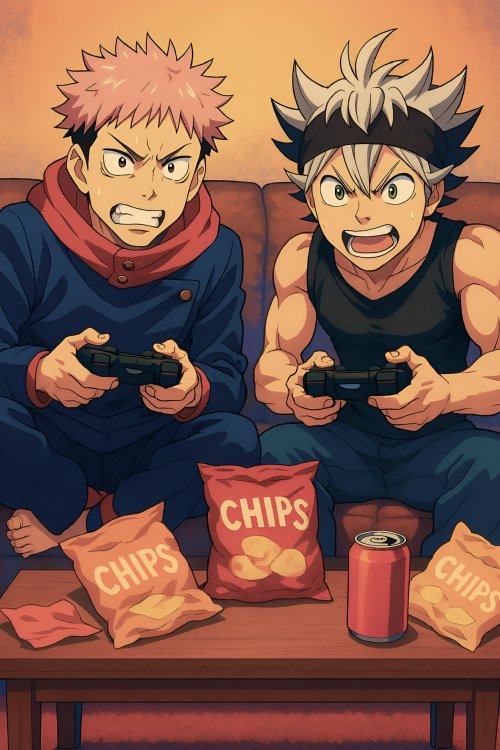 Anime Characters Gaming Together - jujutsu kaisen Wallpaper