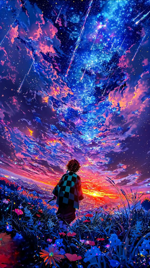 Tanjiro Under Starry Sky - Related OpersCraft wallpaper