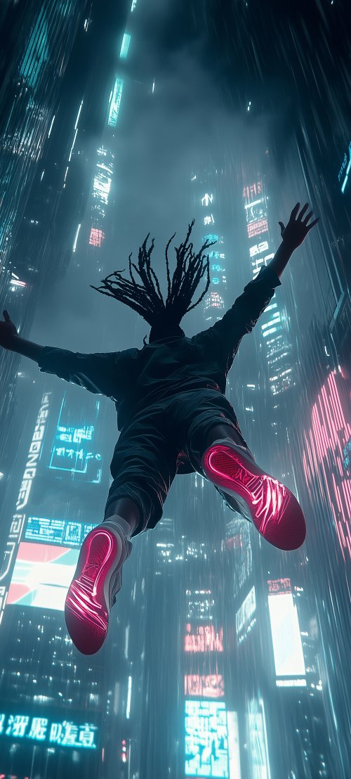 Cyberpunk City Freefall - cyberpunk Wallpaper