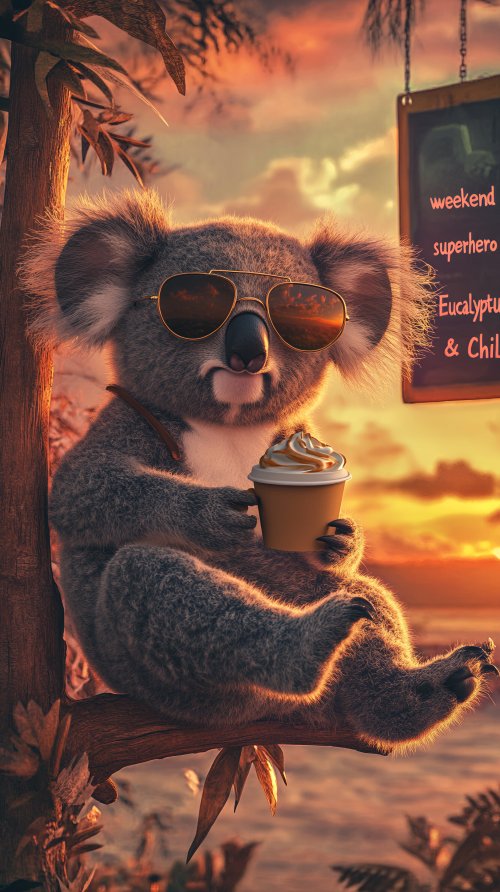 Cool Koala Coffee Break - Related OpersCraft wallpaper