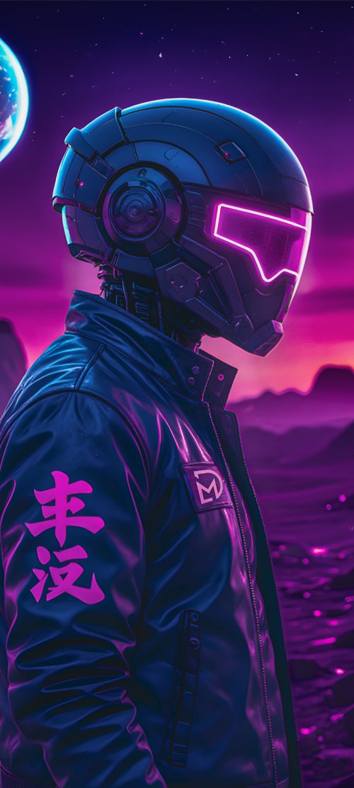 Neon Cyberpunk Space Traveler - cyberpunk Wallpaper