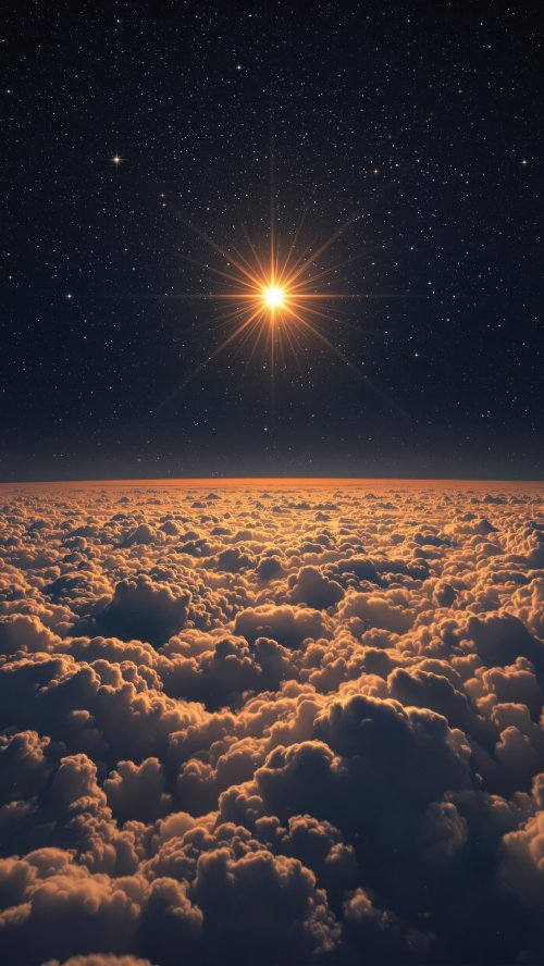 Golden Starry Cloud Horizon - Related StockWalls wallpaper