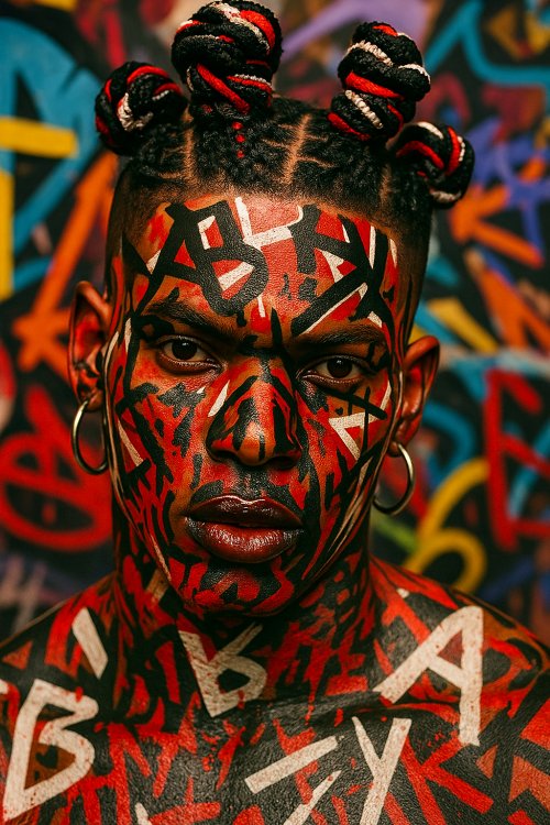 Graffiti Face Art Portrait