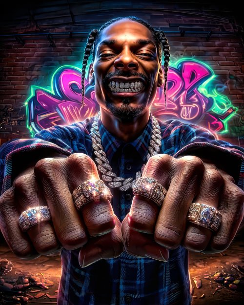 Snoop Dogg Neon Graffiti - rapper Wallpaper