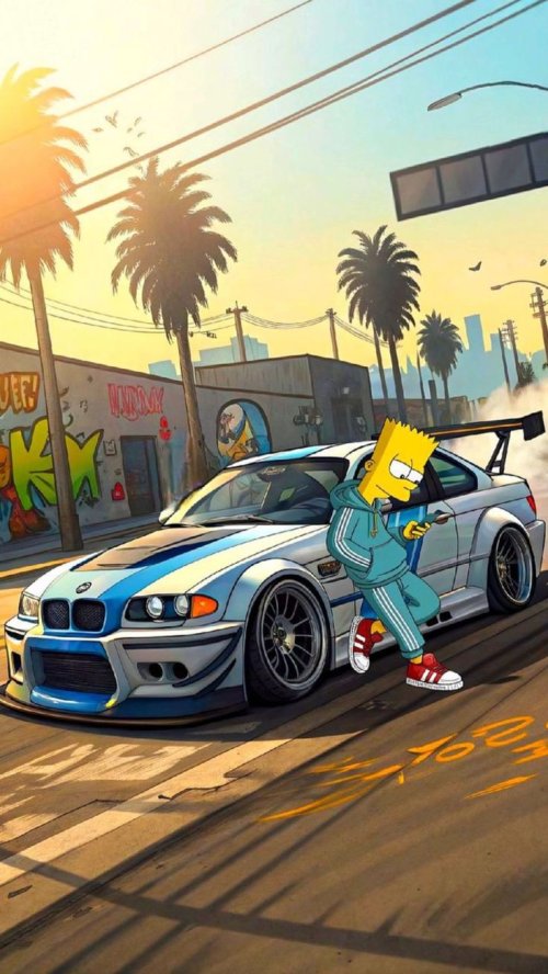 Bart Simpson Street Racing