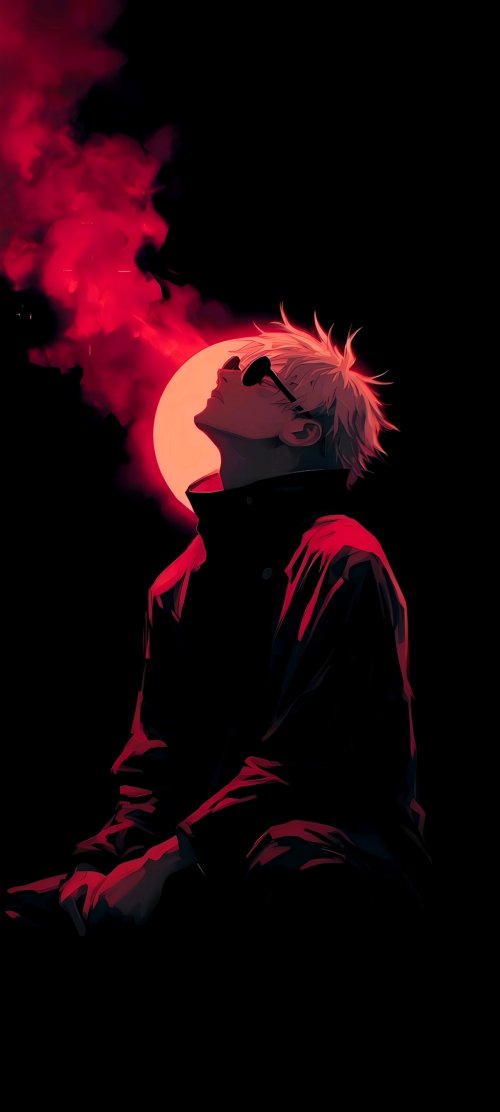 Gojo Satoru Red Glow - jujutsu kaisen Wallpaper