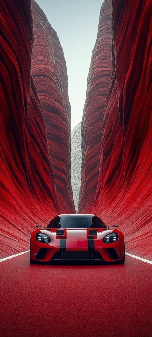 Red Supercar Canyon Drive - cars Wallpaper