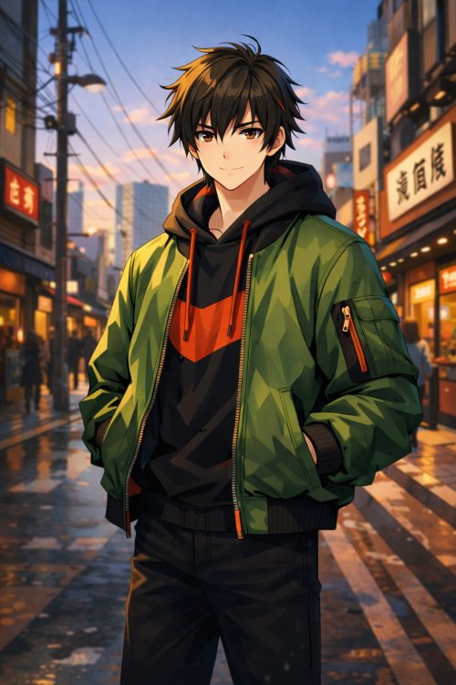 Anime Boy City Stroll - anime boy Wallpaper