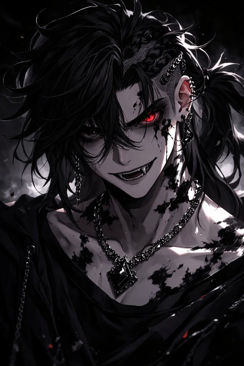 Dark Anime Vampire Boy - anime boy Wallpaper