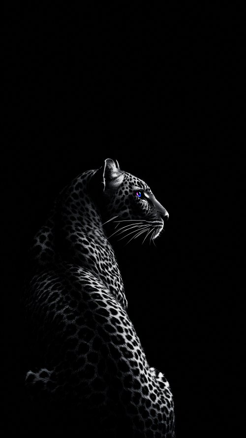 Glowing Eye Leopard Portrait - Related Darkify wallpaper