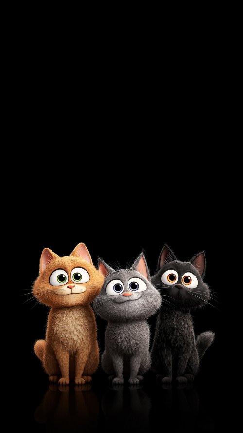 Three Cute Cartoon Cats - Related OpersCraft wallpaper