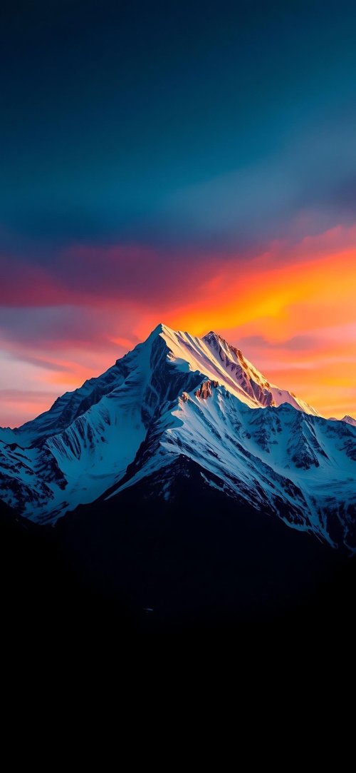 Snowy Mountain Sunset Glow - Related StockWalls wallpaper