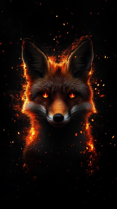Fiery Fox Portrait Wallpaper - Related OpersCraft wallpaper