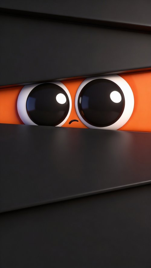 Peeking Cute Orange Creature - Related OpersCraft wallpaper