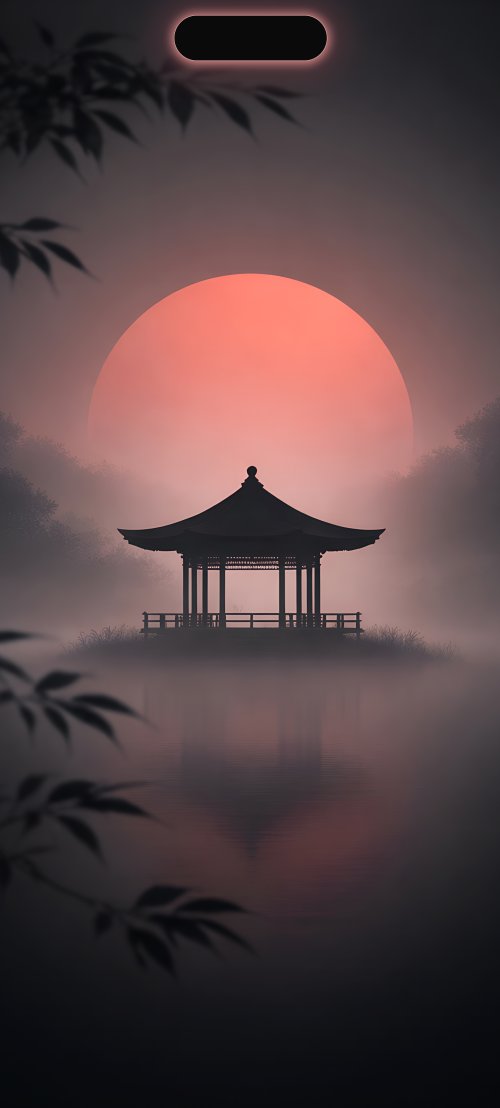 Misty Zen Temple Sunset - Related OpersCraft wallpaper