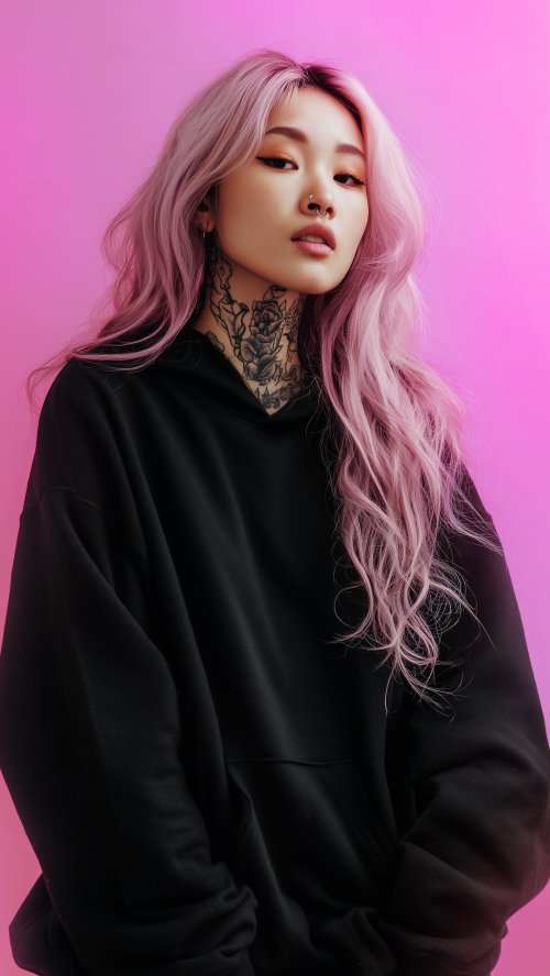 Stylish Girl Pink Hair - Related StockWalls wallpaper