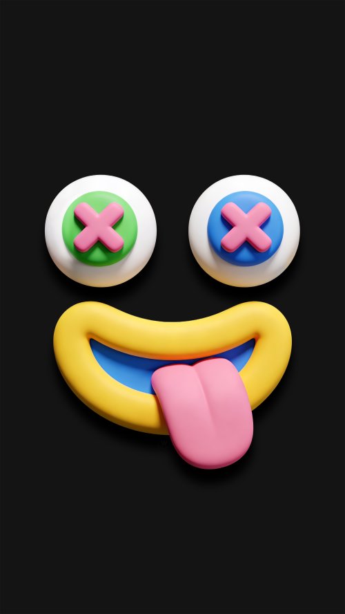 Colorful 3D Emoji Face - emoji Wallpaper