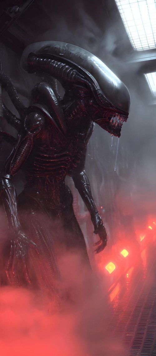 Menacing Alien Xenomorph Creature - gaming Wallpaper