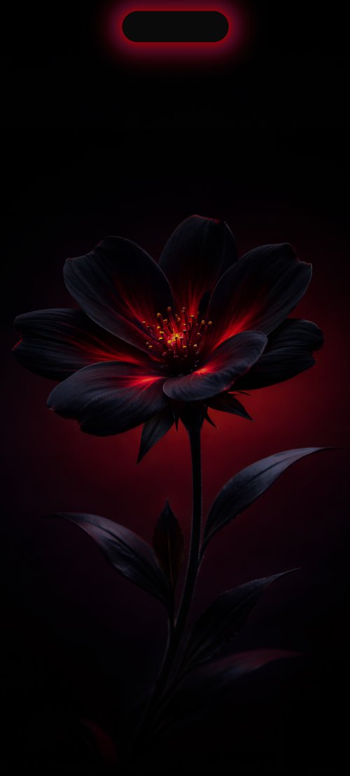 Glowing Dark Red Flower - Related StockWalls wallpaper