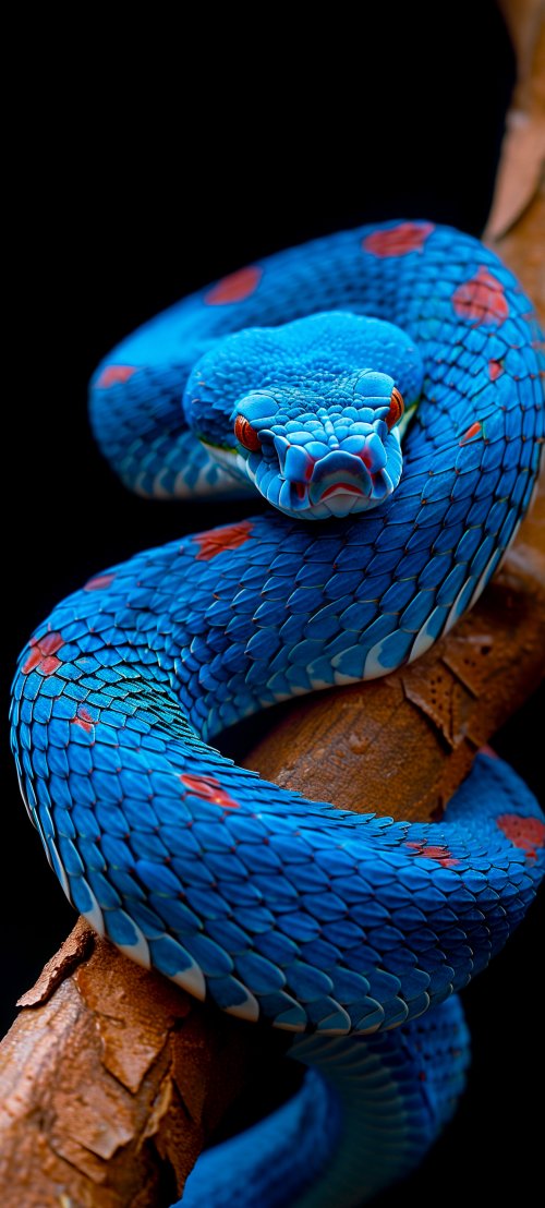 Vibrant Blue Viper Snake - Related StockWalls wallpaper
