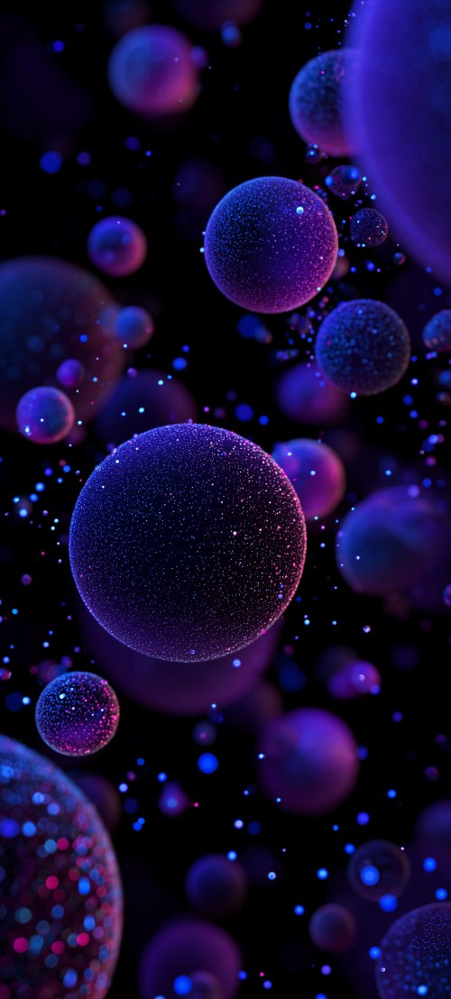 Glowing Neon Particle Spheres - Related OpersCraft wallpaper