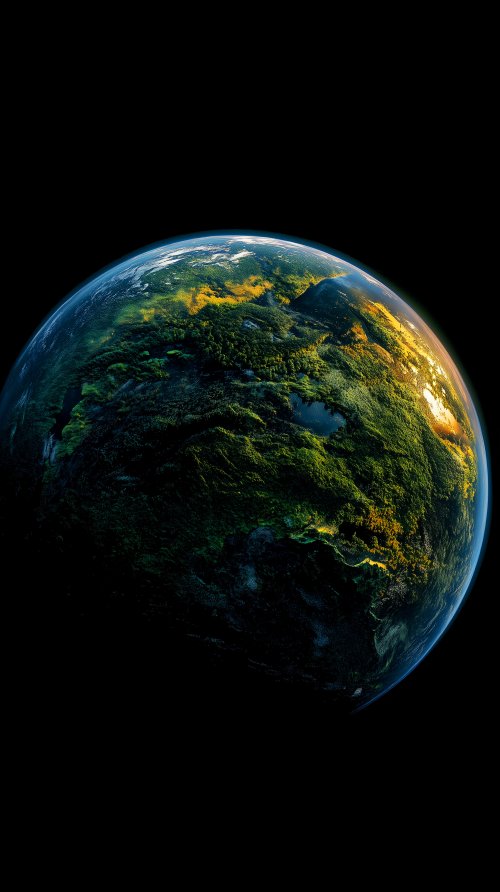 Lush Green Earth Planet - Related Darkify wallpaper