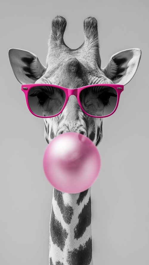 Cool Giraffe Bubblegum Portrait - Related OpersCraft wallpaper