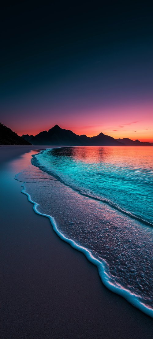 Vibrant Sunset Beach Landscape - sunset Wallpaper