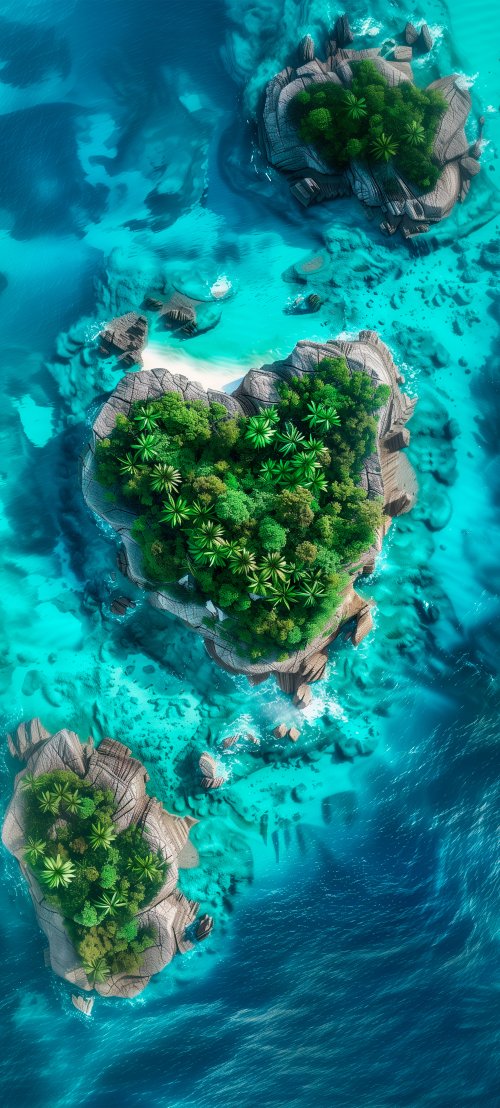 Heart Shaped Tropical Island - Related OpersCraft wallpaper