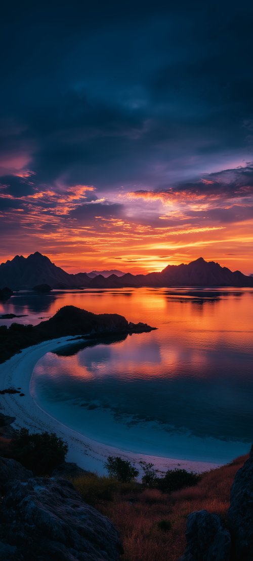 Vibrant Tropical Island Sunset - Related OpersCraft wallpaper