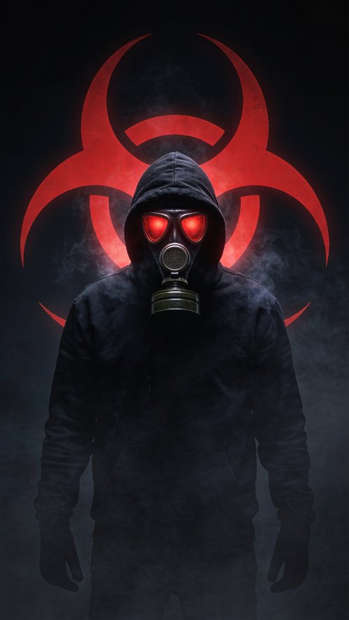 Biohazard Gas Mask Warrior - mask Wallpaper