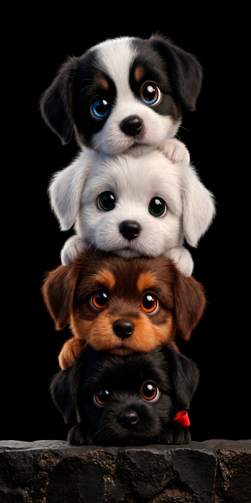 Stack of Cute Puppies - Related OpersCraft wallpaper
