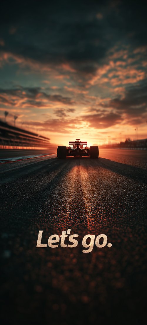 Formula 1 Sunset Race - cars Wallpaper