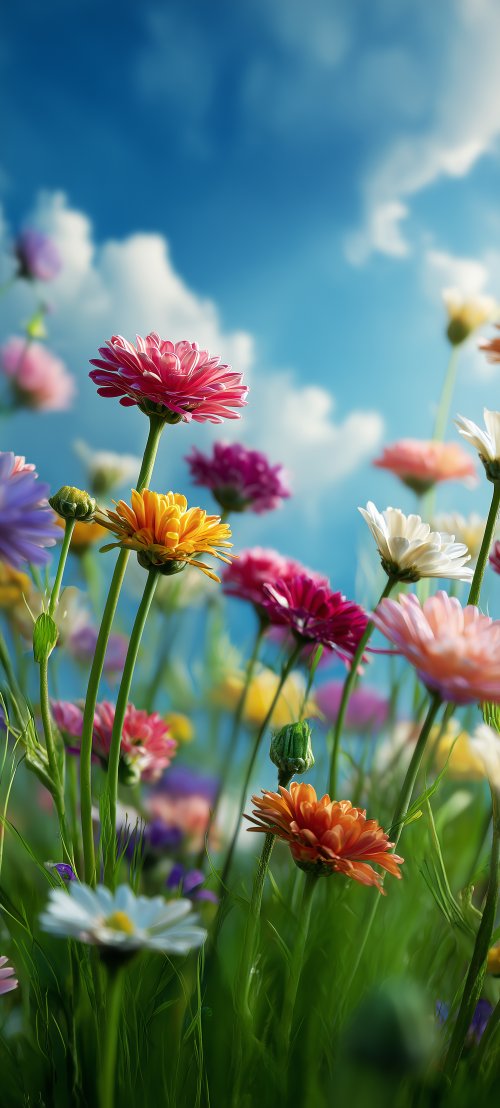Vibrant Colorful Wildflower Meadow - Related OpersCraft wallpaper